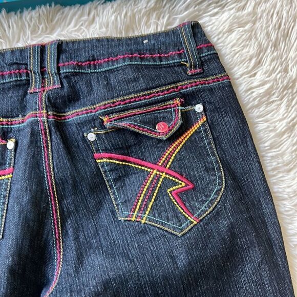 Apollo Jeans Jenny Jo Straight Leg Dark Wash Jeans Size 11/12 Vintage Y2K - Picture 8 of 9